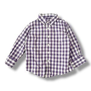 Crewcuts | Purple Gingham Toddler Button Down (2T) 💜